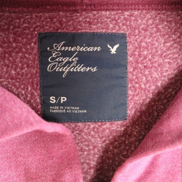 AMERICAN EAGLE Retro Vintage V-Neck Sweatshirt Hoodie - Purple Mauve, Size S - Picture 11 of 15